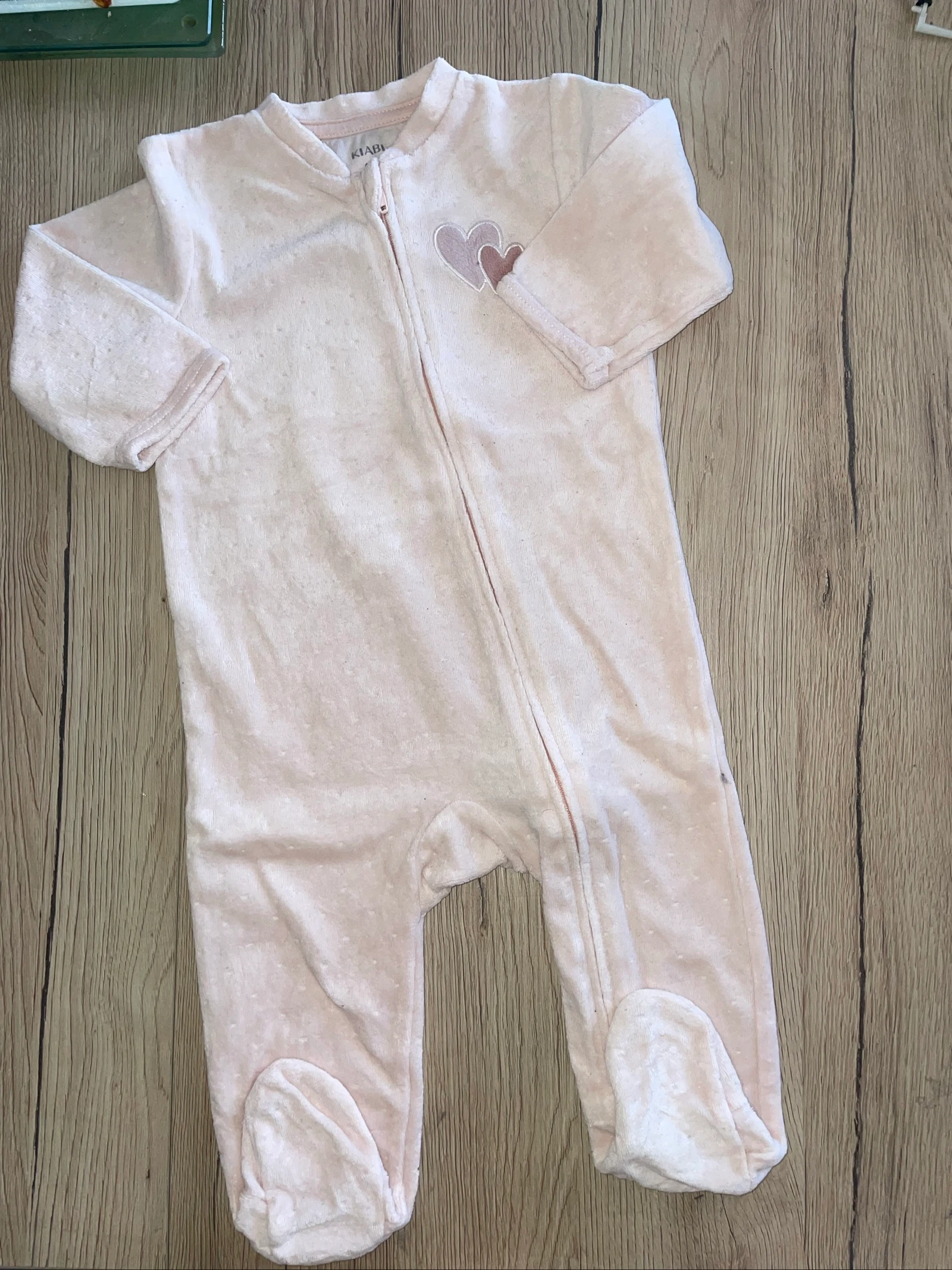 Pyjama velours 9 mois 72 cm Kiabi 